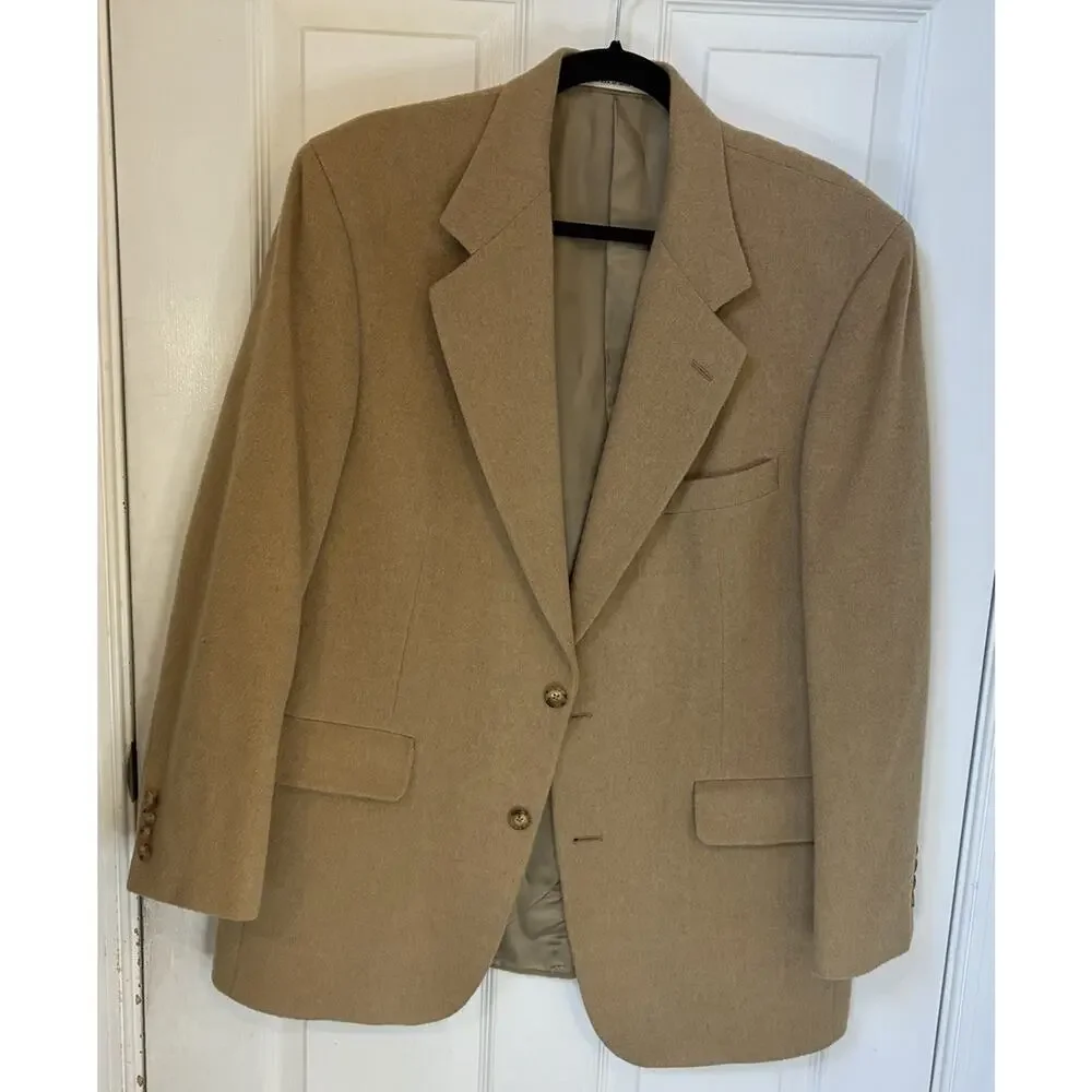 Vintage John W Nordstrom Loro Piana CamelHair Sport Coat Men's 42R